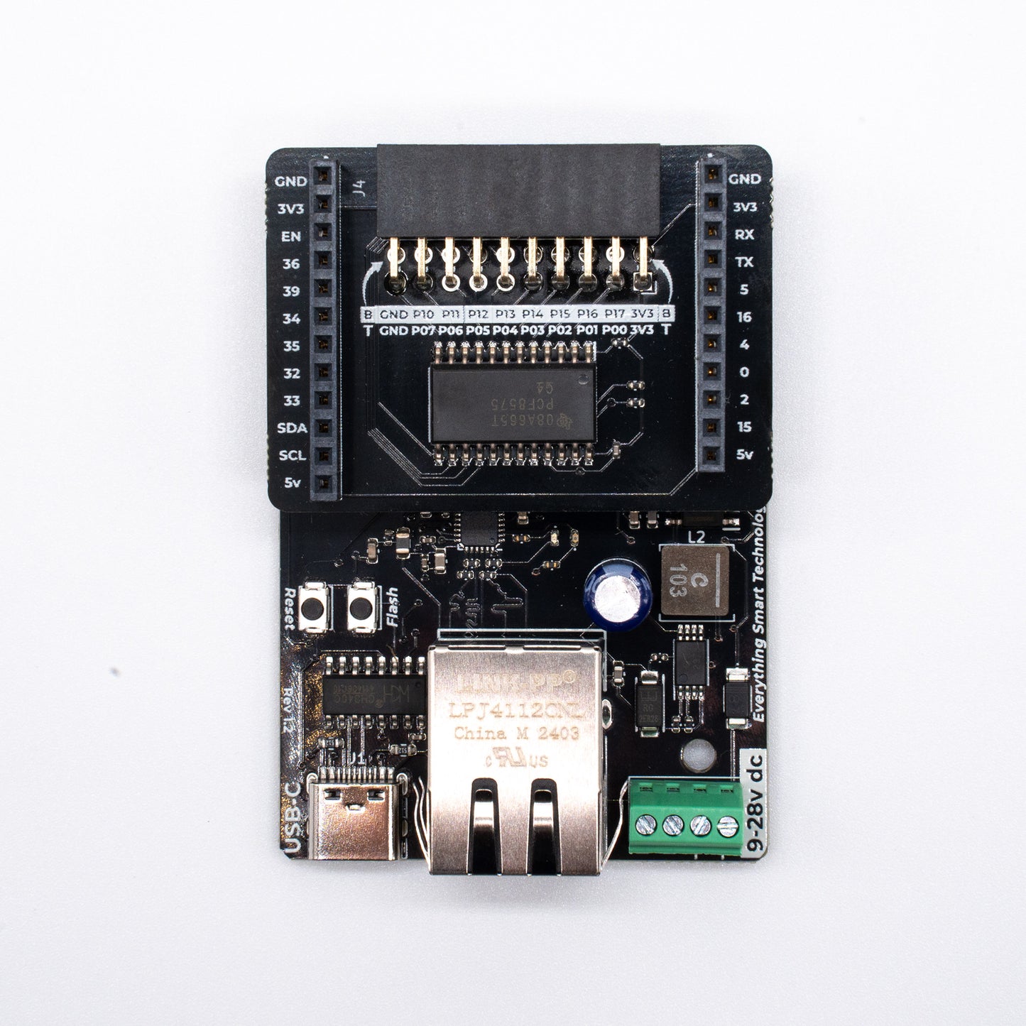 ESP32 PCF8575 16 GPIO Expander Shield for EST-PoE-32