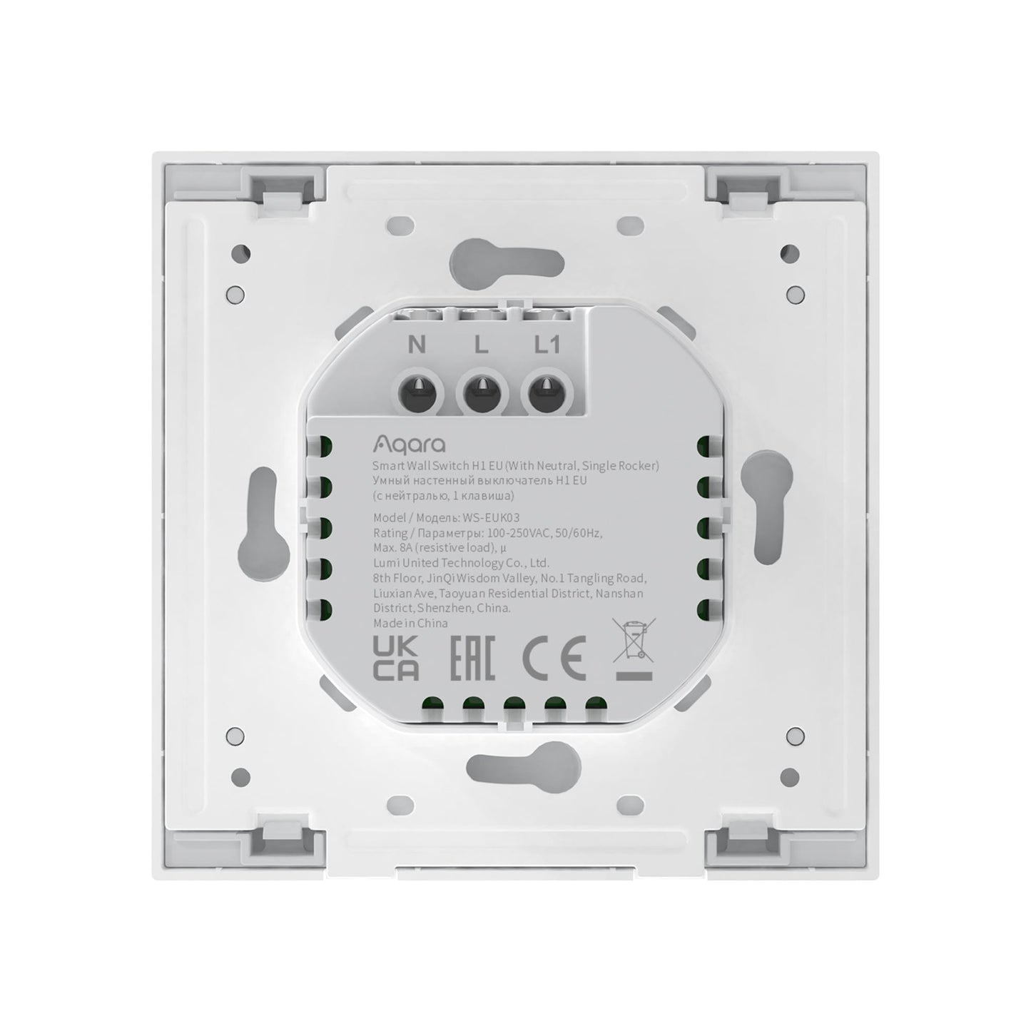 Aqara Smart Wall Switch H1 (With Neutral, Single Rocker)